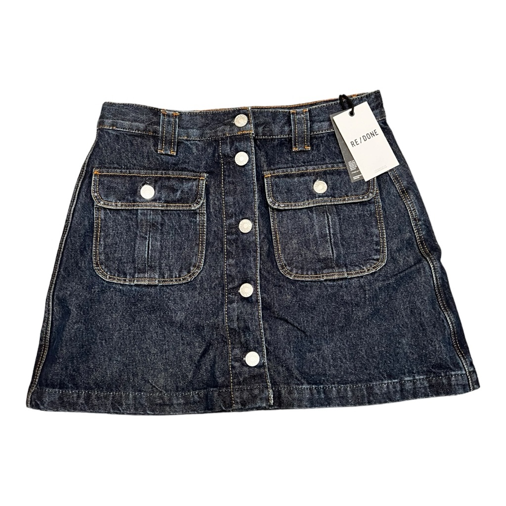 Re/Done 70s Button Front Mini Skirt